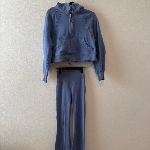 lululemon athletica Pants - Lululemon Women's Scuba Quarter Zip Hoodie and Leggings Set Water Drop